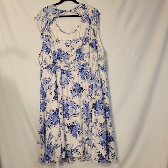Torrid size 4x plus dress blue and white Host Pick - Picture 3 of 6